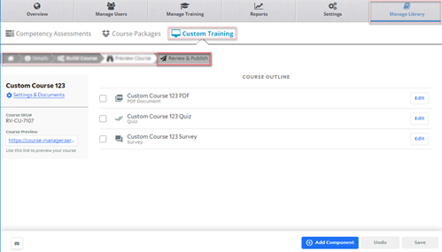 Adding A Custom Course